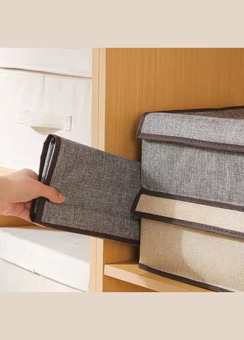 Органайзер для вещей, нижнего белья складной с крышкой в шкаф и гардероб для носков, трусов, футболок на 17 ячеек. No Brand (337668880)