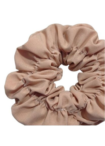 Гумка для волосся бежева жатка з софтової тканини 11 см Hand Made Handmade (368772192)