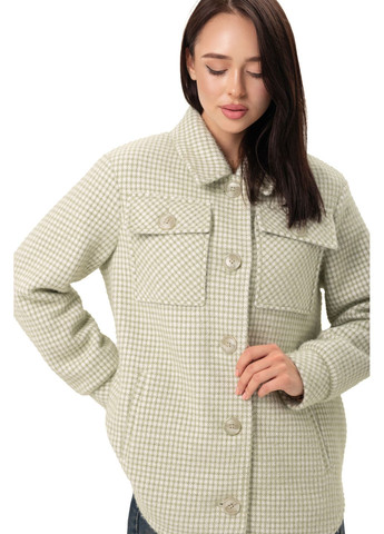Фисташковое демисезонное Пальто-рубашка Эйда фисташковый (париж) Emass