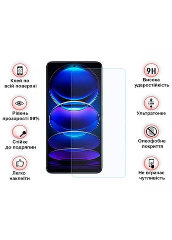 Захисне скло для Xiaomi Redmi Note 12 4G/Note 12 5G/Poco X5 5G Crystal Clear Glass 3D (709254) BeCover (347587059)