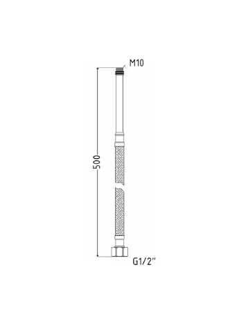 Гнучка підводка для змішувача Forte М10 50 см TAF387W50 Thermo Alliance (397089581)