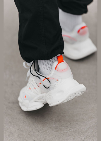 Білі всесезон кросівки чоловічі і жіночі adidas vento xlg white orange | адідас венто білі оранжеві No Brand