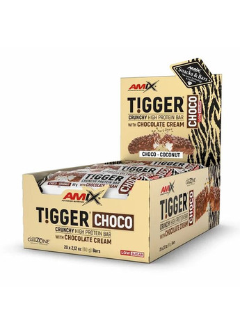 Батончик TiggerZero Choco Protein Bar шоколад-кокос 60 г Amix (361401531)