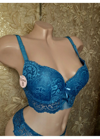 Синій жіночий комплект нижньої білизни (70-75 а+ - в) No Brand