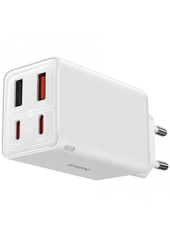 Зарядний пристрій GaN6 Pro OS 65W (2USB A/2C) + кабель Type C to Type C (P10162701) Білий Baseus (372164358)
