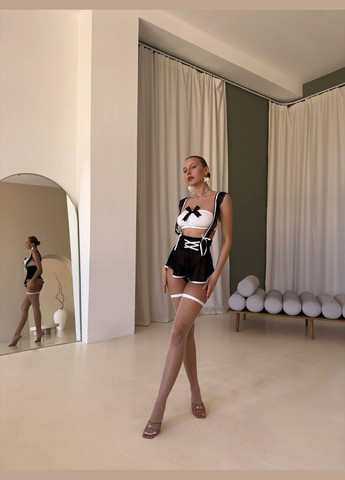 Черный черный комплект для ролевых игр «горничная» Simply sexy