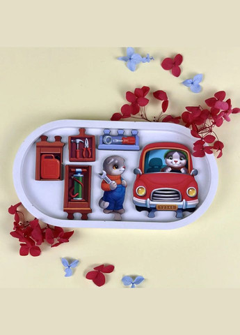 Дерев'яний пазл-вкладиш "Котячий літній будинок" (ПСД272) PSD272 No Brand (354740884)