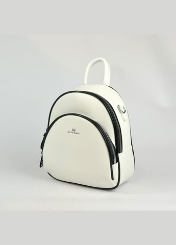 Белый женский маленький рюкзак городской молодежный на молнии No Brand (293942344)