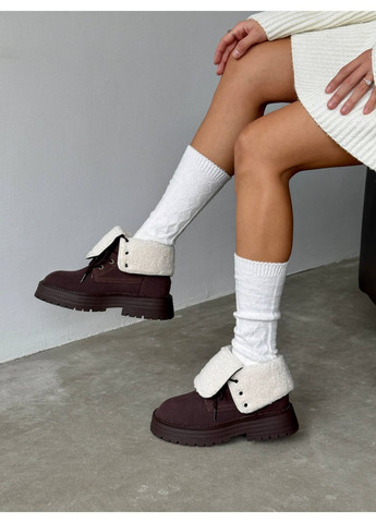 Зимние зимние ботинки teddy Helen из натуральной замши