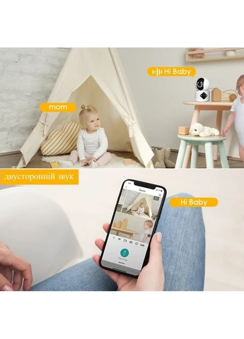 WiFi IP Камера для видеонаблюдения Besder R11, 4MP, 2 независимых объектива, датчик движения, ночная запись KERUI (402256297)