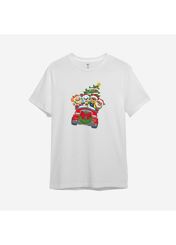 Белая демисезонная детская новогодняя футболка с принтом "ёлочный патруль". щенячий патруль (10556521615) ТiШОТКА