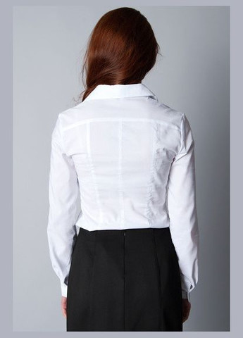 Белая рубашка с кокеткой из хлопка P78 2 Льва (342414994)