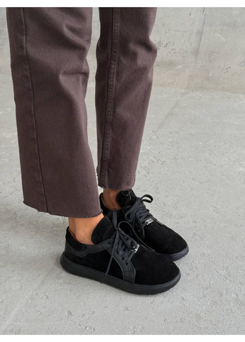 Чорні анатомічні замшеві кеди Helen