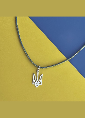 Серебряное колье Герб Украины - Тризуб на шнурке 990 50 Oniks (264644292)