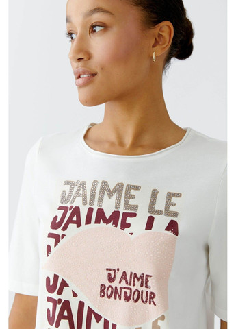 Жіноча футболка Біла Oui - (366420869)