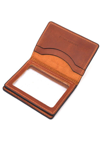 Практичная обложка на автодокументы в винтажной коже Сердце светло-коричневая 16711 Grande Pelle (362418451)