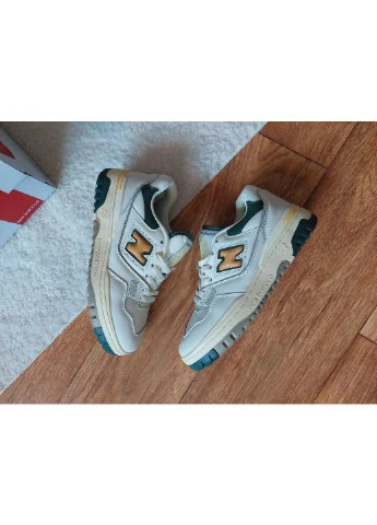 Зеленые демисезонные кроссовки мужские new balance 550 aime leon dore natural green нью беланс 550 зеленые No Brand
