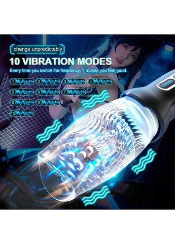 Автоматичний мастурбатор із ротацією Warrior 360 із 10 режимів вібрації і 5 режимів ротації China (360604436)