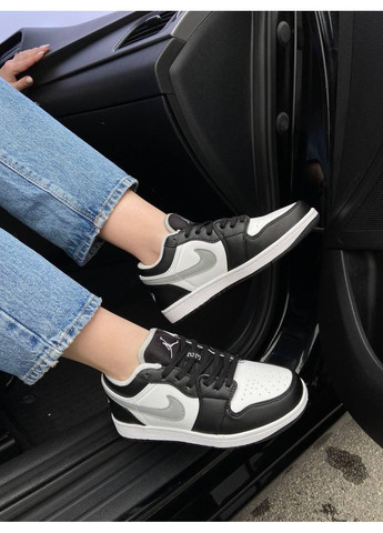 КРОССОВКИ ЖЕНСКИЕ NIKE AIR JORDAN 1 LOW BLACK GREY НАЙК АИР ДЖОРДАН No Brand серые демисезоны (367177292)