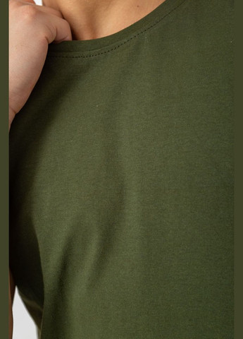 Хакі (оливкова) футболка чоловіча однотонна базова, колір темно-синій, Ager