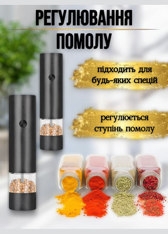 Мельница для перца соли специй перечница солонка электрическая мельницы электрические на аккумуляторе No Brand (334708907)