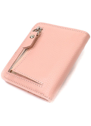 Жіночий гаманець невеликого розміру з натуральної шкіри 21797 Рожевий Canpellini (329151330)