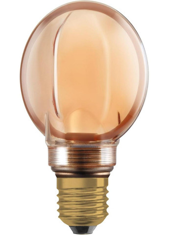 Лампа Vintage 1906 Globe 80, 4 Вт, 220 лм, 1800K, теплий білий світ, скло без свинцю, цоколь E27, IP20, золотий відтінок Osram (372154200)