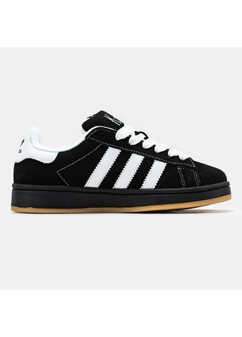 Чорні кросівки чоловічі adidas campus x korn black адідас кампус чорні демісезон No Brand