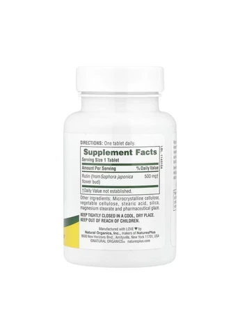 NaturesPlus, рутин, 500 мг, 60 таблеток Nature's Plus (361972036)