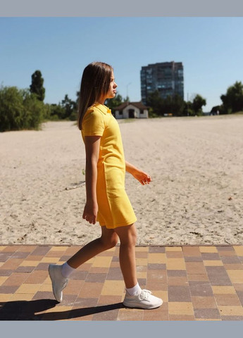 Светло-жёлтое платье-поло для девочки hc (h001-6211-091) No Brand (298533244)