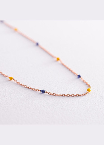 Колье в красном золоте (синяя и желтая эмаль) кол02242 42 Oniks (264644678)