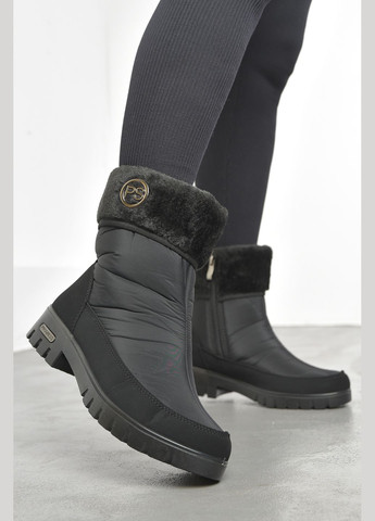 Дутики жіночі на хутрі чорного кольору Let's Shop (305573028)