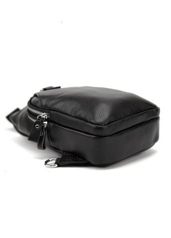 Кожаная мужская сумка слинг через плечо из натуральной кожи флотар черный RoyalBag A25F-6809-11A (338889882)