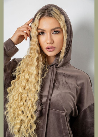 Спортивний костюм жіночий велюровий вільного крою чорний розмір L (sku_241R2001-20) Ager (316319304)