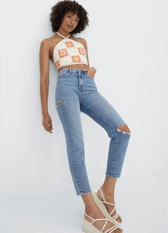 Джынсы Mom slim fit Mom slim fit з розрізами Stradivarius - (308994072)