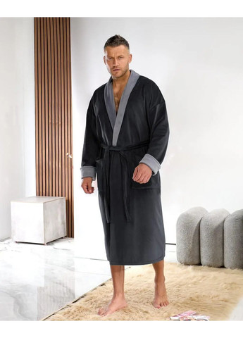 Халат велюровий чоловічий довгий домашній No Brand халат (370439019)