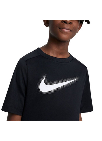 Черная демисезонная футболка b nk df multi+ ss top hbr dx5386-010 Nike