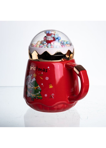 Чашка порцелянова Christmas 400 мл, червоний FM-CS-41D No Brand (368641392)