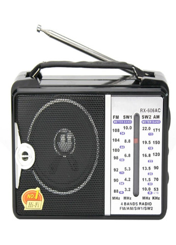 Радіоприймач переносний від мережі 220в або батарейок RX-606 Golon (319205376)