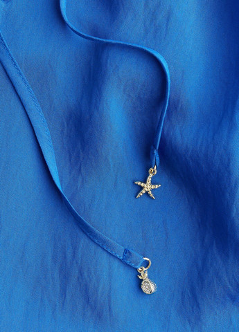 Синее кэжуал платье H&M однотонное