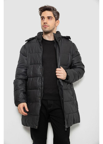 Черная зимняя куртка мужская зимняя удлиненная Ager 244RH76-10