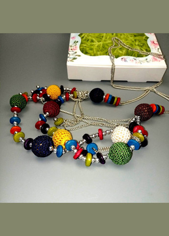Намисто ручної роботи в стилі бохо Яскраве жіноче намисто+подарок No Brand (342384815)