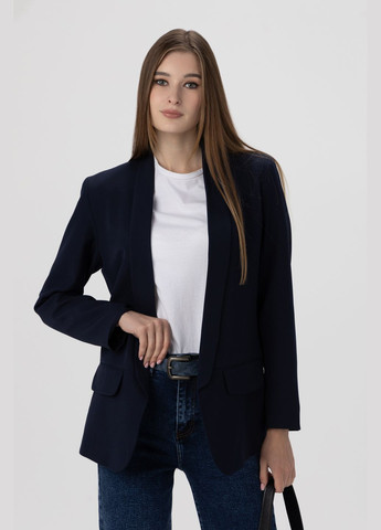 Темно-синий женский пиджак 29 42 Miss Esta - всесезон