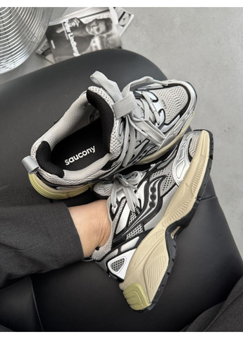 Кроссовки женские и мужские Saucony 2k Cavalry Silver Black | Сауконі 2К Кавалрі серебряные демисезоны (370604330)