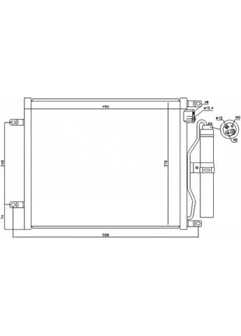Конденсер кондиціонера NISSAN MICRA (02-), NOTE (06-), TIIDA (06-) 1.5 DCI/ M /AC+(11/02-) OE 92100-9U2 940069 Nissens (368134309)