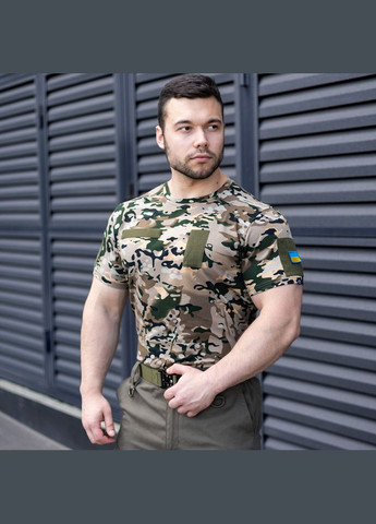 Хакі (оливкова) футболка peremoga військова мультикам Pobedov