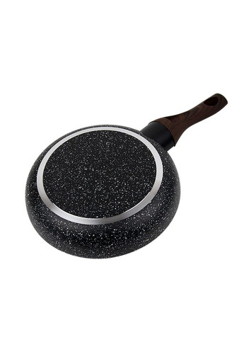 Сковорода 20 см с антипригарным покрытием Grey marble Чёрная Kamille (312550509)
