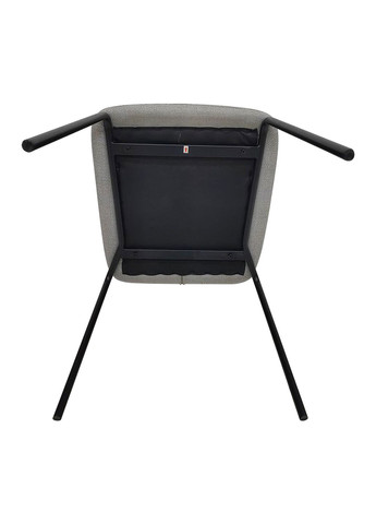 Стілець кухонний NAVY Чорний каркас/Світло-сірий тканина Intarsio (372178908)