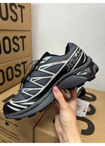 КРОССОВКИ ЖЕНСКИЕ SALOMON XT-6 EXPANSE GREY BLACK GORE-TEX САЛОМОН ХТ 6 ЧЕРНЫЕ No Brand чёрные демисезоны (390651788)