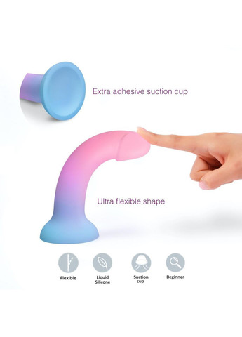 Дилдо з кольоровим градієнтом Love To Love DILDOLLS — UTOPIA L ультрам'який No Brand (366577706)